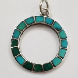Sterling Silver And Tourquoise Pendant