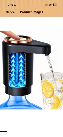 New in box! Water Jug Pump for 5 Gallon Bottle, Dual Motor Fast Flow Water Dispenser Pump, USB-C Rechargeable Portable, One-Button Operation, Fits 2–5
