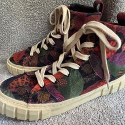 FARM Rio Leopard Mushroom Flatform High Top Sneaker Multicolor Hi Top Shoe 8.5