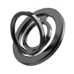 Double-ring double-sided magnetic folding Magsafe desktop metal ring phone holder alloy cross-border folding