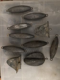 10 ocean fishing sinkers - all 8 ounce size