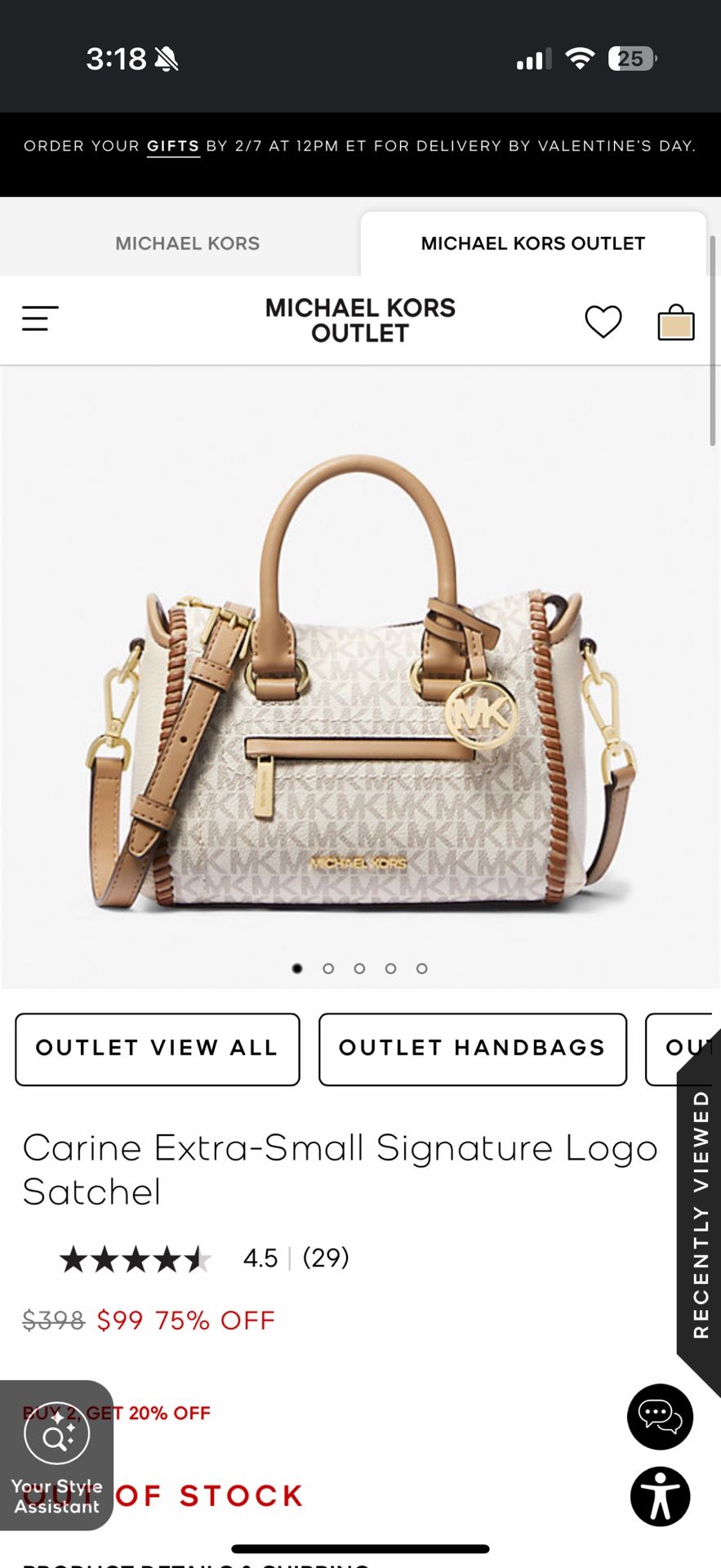 Michael Kors extra small Carine purse