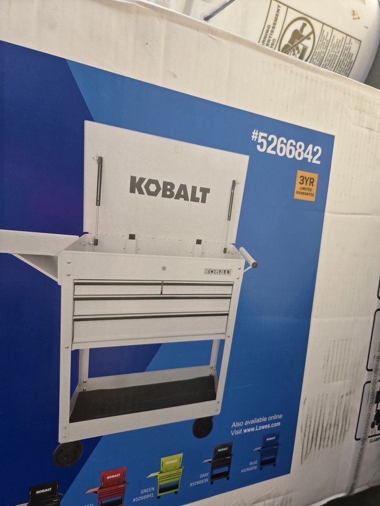 Kobalt Rolling steel tool cabinet. In White
