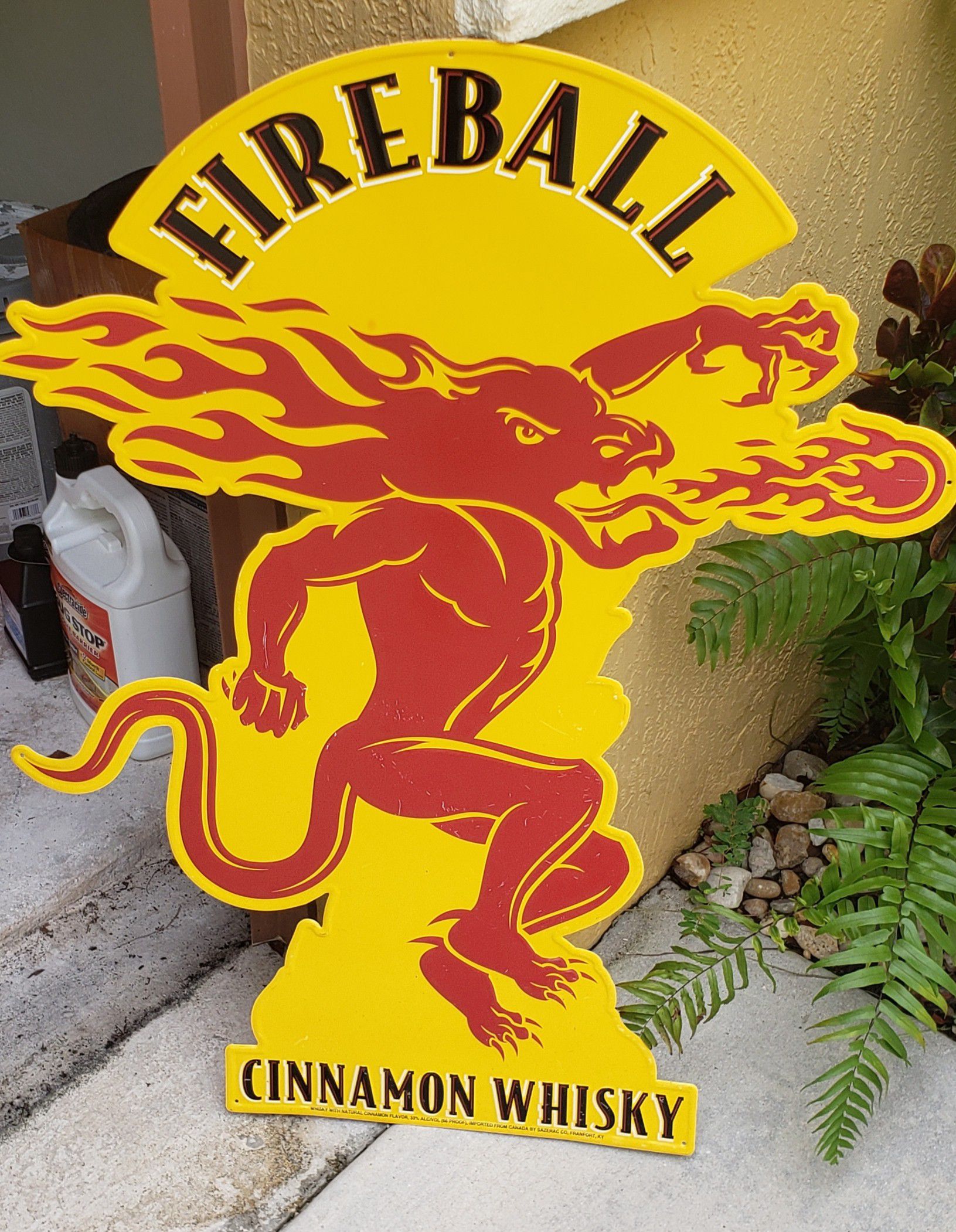 Large fireball bar sign