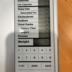 Food/Nutrition Scale -Silver