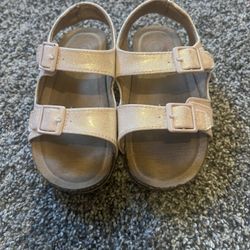 Toddler Girls Light Pink Glitter Sandals 8M