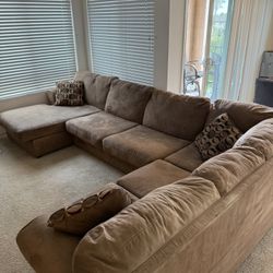 Sectional Sofa Brown 