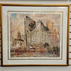 Plaza Hotel by Kamil Kubic Framed Lithograph on Paper