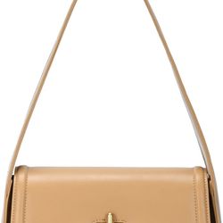 Rachel Zoe Tan  Shoulder Bag – Gold Turn-Lock, Classic Style
