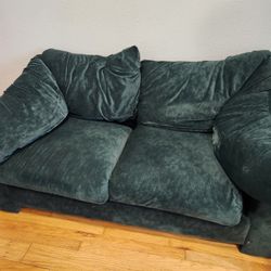 Green Velvet Loveseat