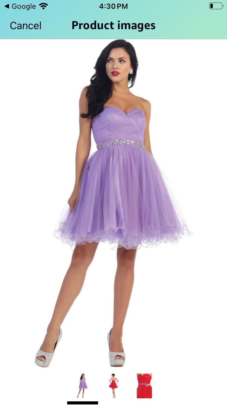 May Queen Formal Strapless Dress Shop, Lilac, Size 18 *BRAND NEW*