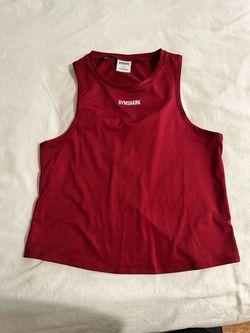Gymshark Red Crop Tank Top Size S