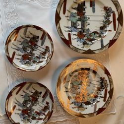 4 Vintage Asian Dish 