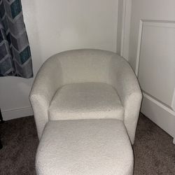 Accent Chair With Matching Ottoman