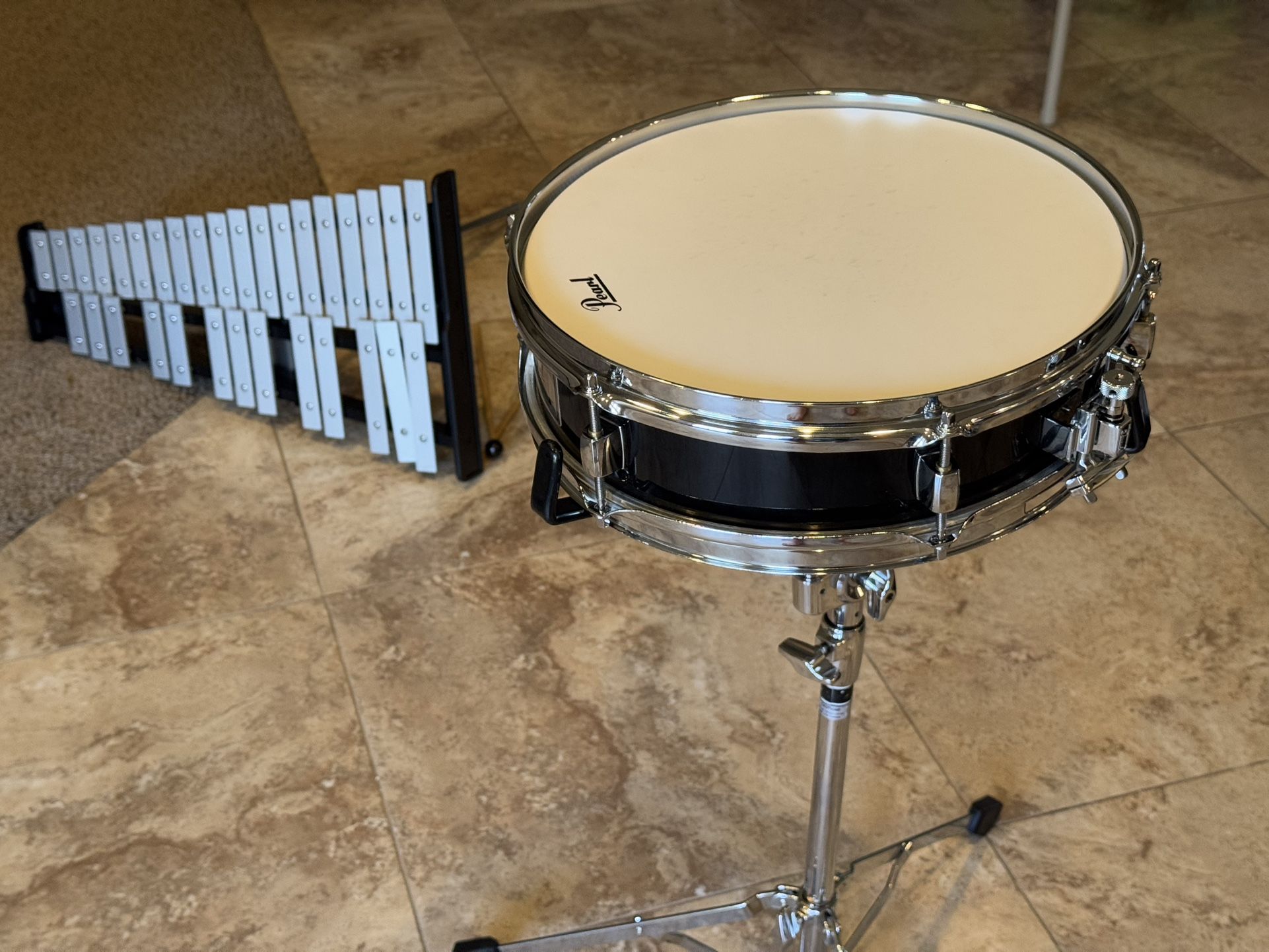 Drum Kit Snare Drum And Xylophone