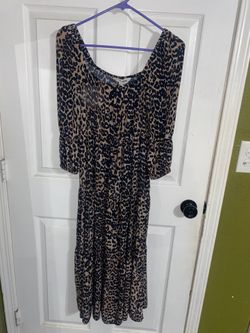 The Drop Leopard Print Dress XXS