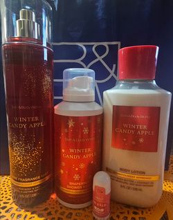 Bath & Body Works Winter Candy Apple 3-Piece Set