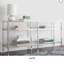 Silver and Glass Console Table 