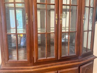 Brown Wood China Closet