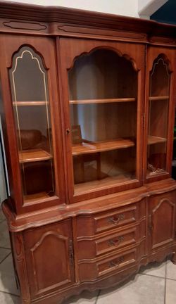 Antique French provincial China hutch