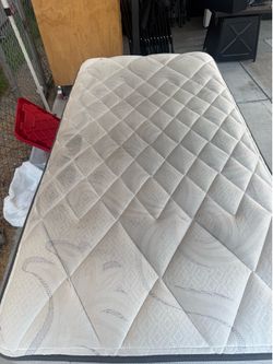 Twin bed frame with mattress