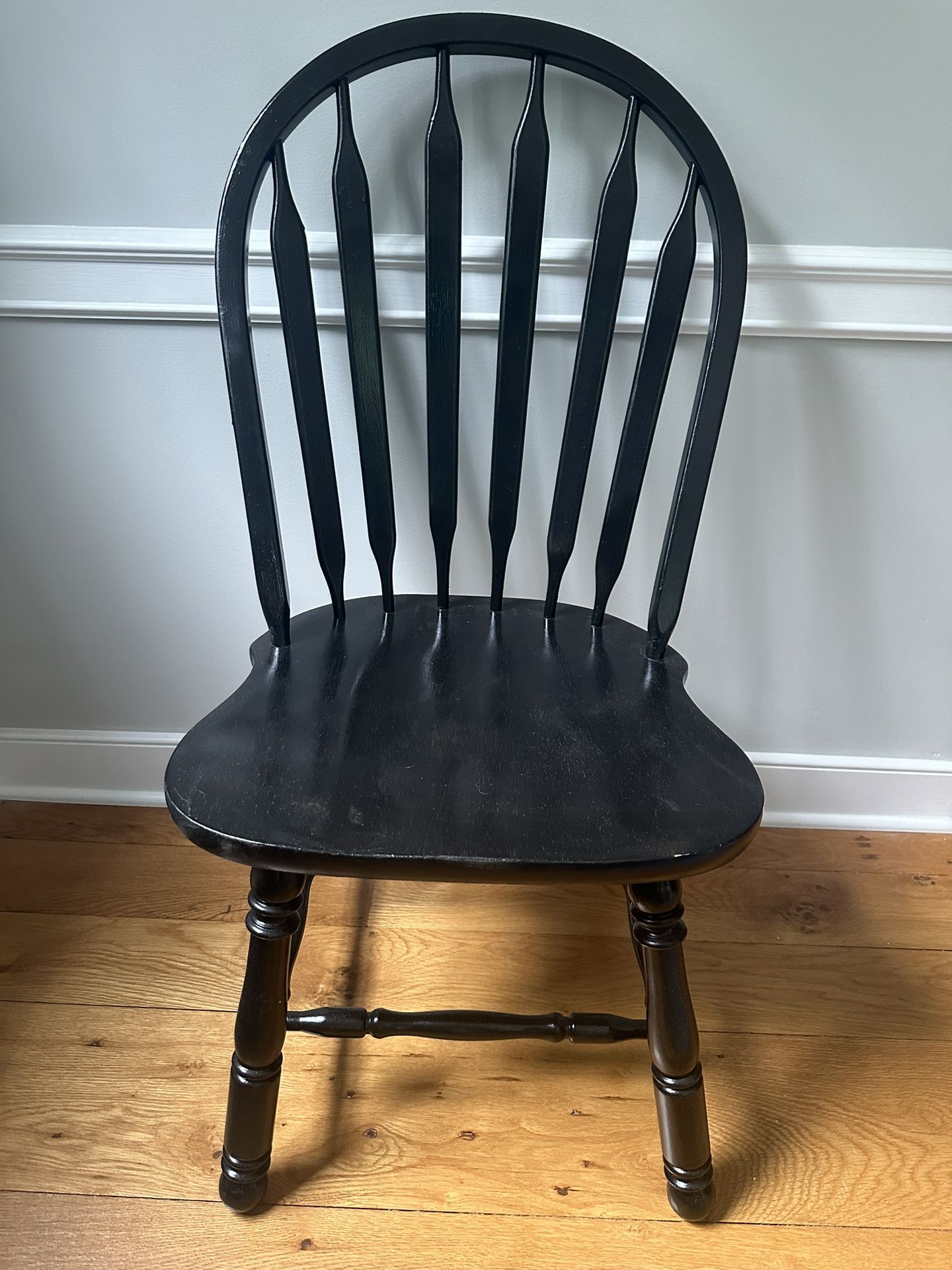 Black Solid Wood Decorative Chair