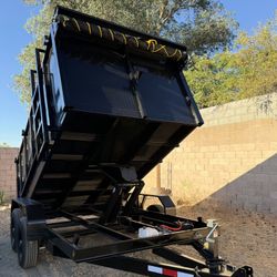 New 8x4x12 SCISSOR LIFT Hydraulic Dump Trailer With Tarp 🔥