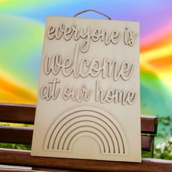 DIY Wood Decor, Everyone Is Welcome At Our Home