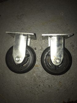5” Straight Wheel Castors (set of 2)