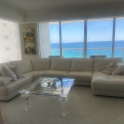 White Leather Sofa Natuzzi Editions B504 Sectional