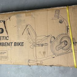 New In Box! MERACH Recumbent Exercise Bike with Smart Bluetooth and Exclusive App Connectivity, LCD, Heart Rate Handle, Magnetic Recumbent Bikes S08