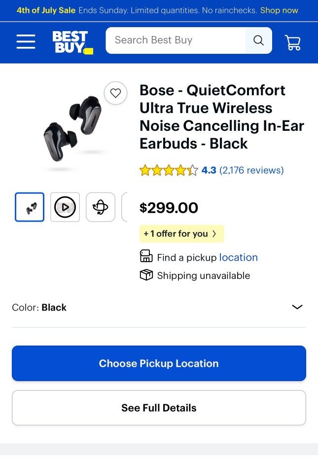 Bose Quiet Comfort Noise Cancelling Earbuds
