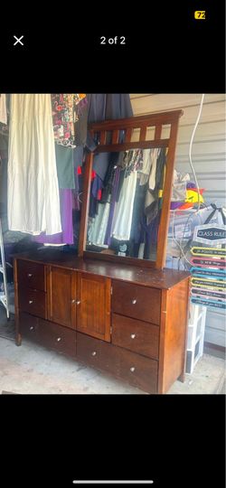Dresser and mirror