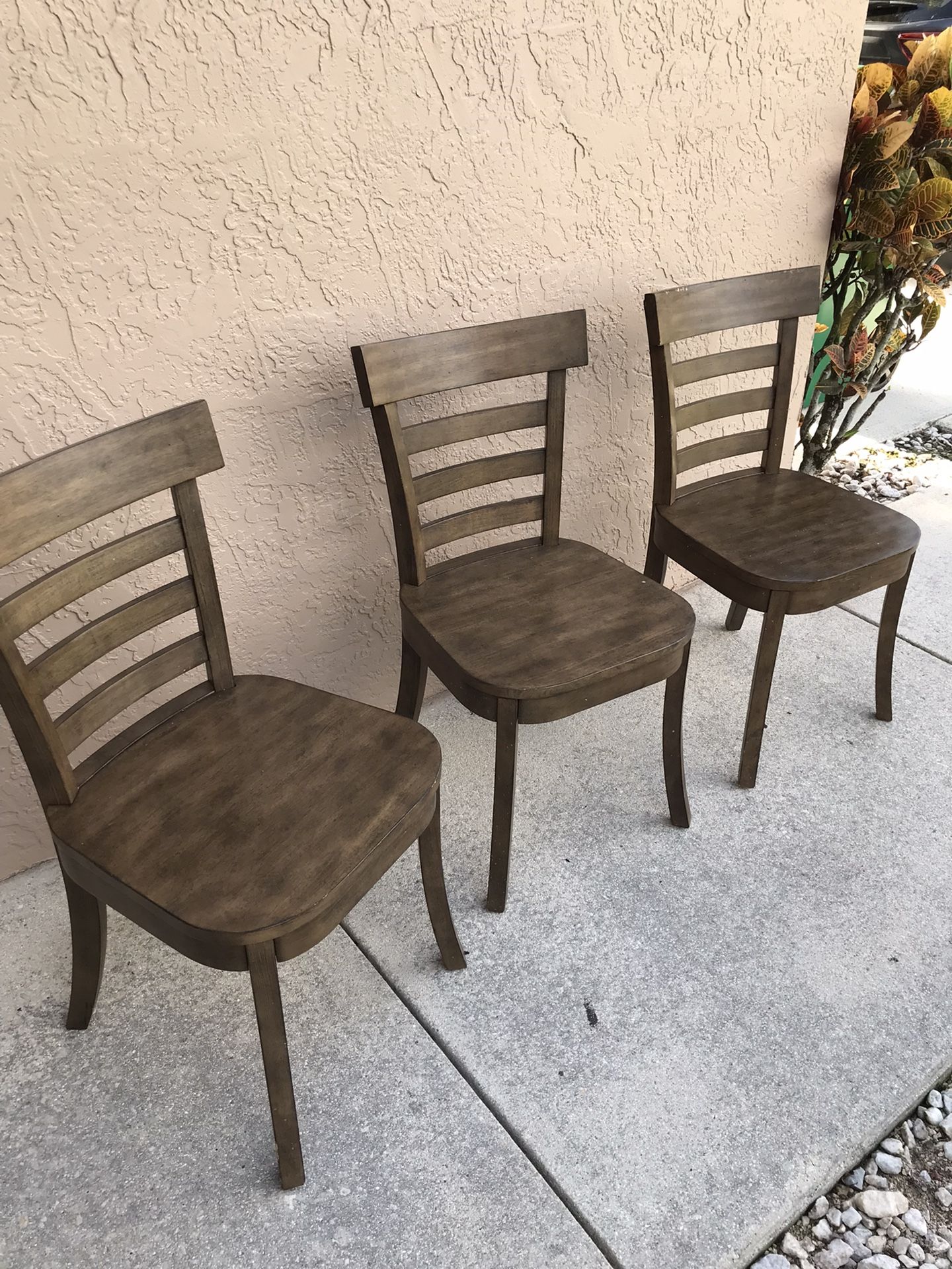 Williams-Sonoma Dining Chairs (3) Seat 15.5x15.5 h 17.5