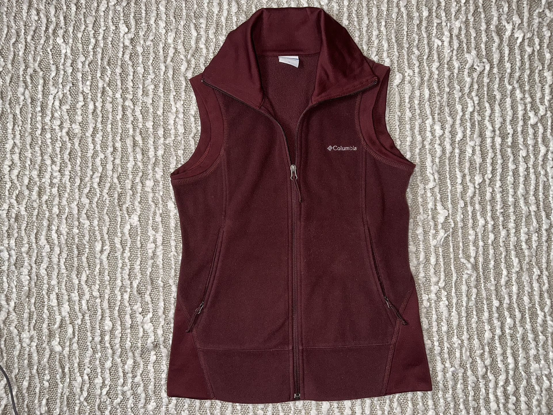 Columbia Burgundy Vest Fleece Women's Small