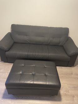 Black Leather Couch