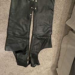 leather biker pants for woman Size L