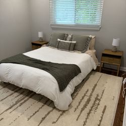 Queen Bedroom (mattress , Frame And Nighstands