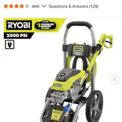 RYOBI 2500 PSI 1.2 GPM High Performance Cold Water Electric Pressure Washer