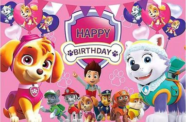 Paw Pups Patrol Birthday Backdrop