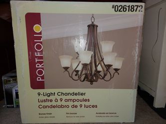 Beautiful 9 light chandelier. Can deliver