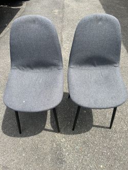 Two Gray Indoor Chairs 