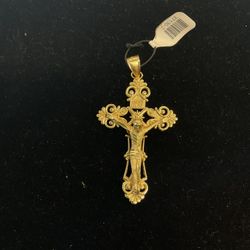 14KT Catholic Cross Pendant 37130-2