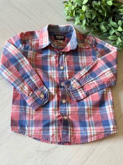 OshKosh B'gosh Toddler Plaid Long-Sleeve Button-Down Shirt 3T