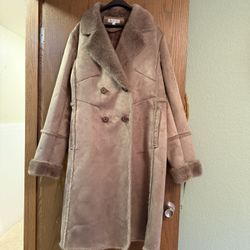 Via Spiga Women’s Faux Fur Coat NEW XXL