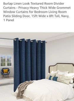 Linen curtain Navy 15ft *8ft
