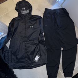 Under Armour Black Rainjacket Tracksuit/Set
