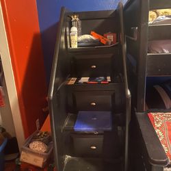 Bunk Bed Solid Wood With Stairs 