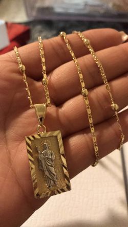San judas dije y cadena