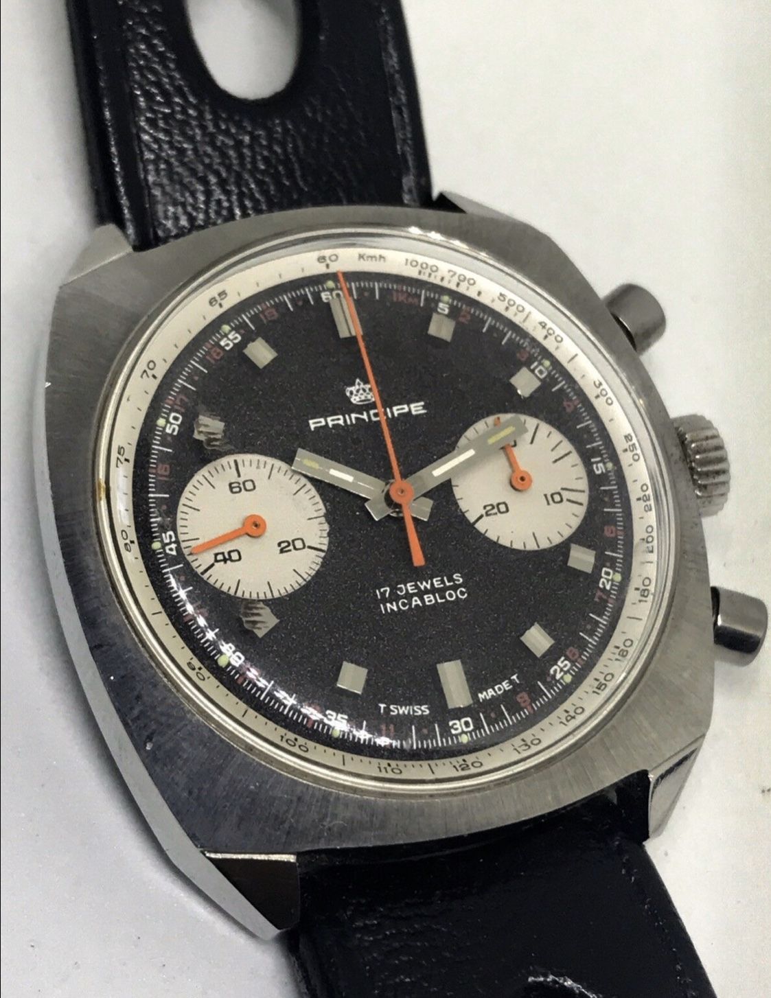 Vintage NOS Swiss Chronograph w/ Valjoux 7733 Panda dial Heuer